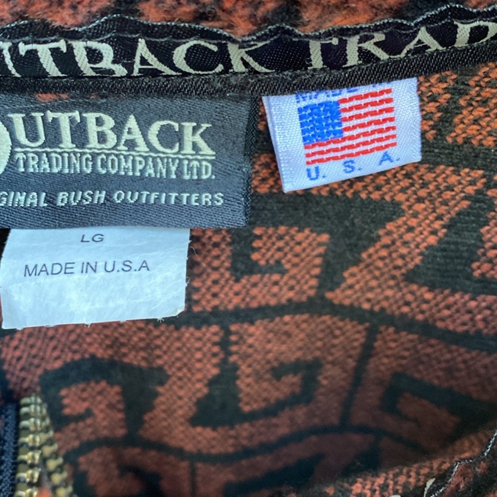 Outback Trading Co. Geometric Patterned Zip-Up Jacket L - Picture 4 of 4